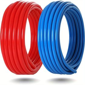 1/2 Inch PEXB Pipe 200FT (100FT Red + 100FT Blue) for Hot & Cold Water - Potable Water Safe, Plumbing Supply for Home & Commercial Use